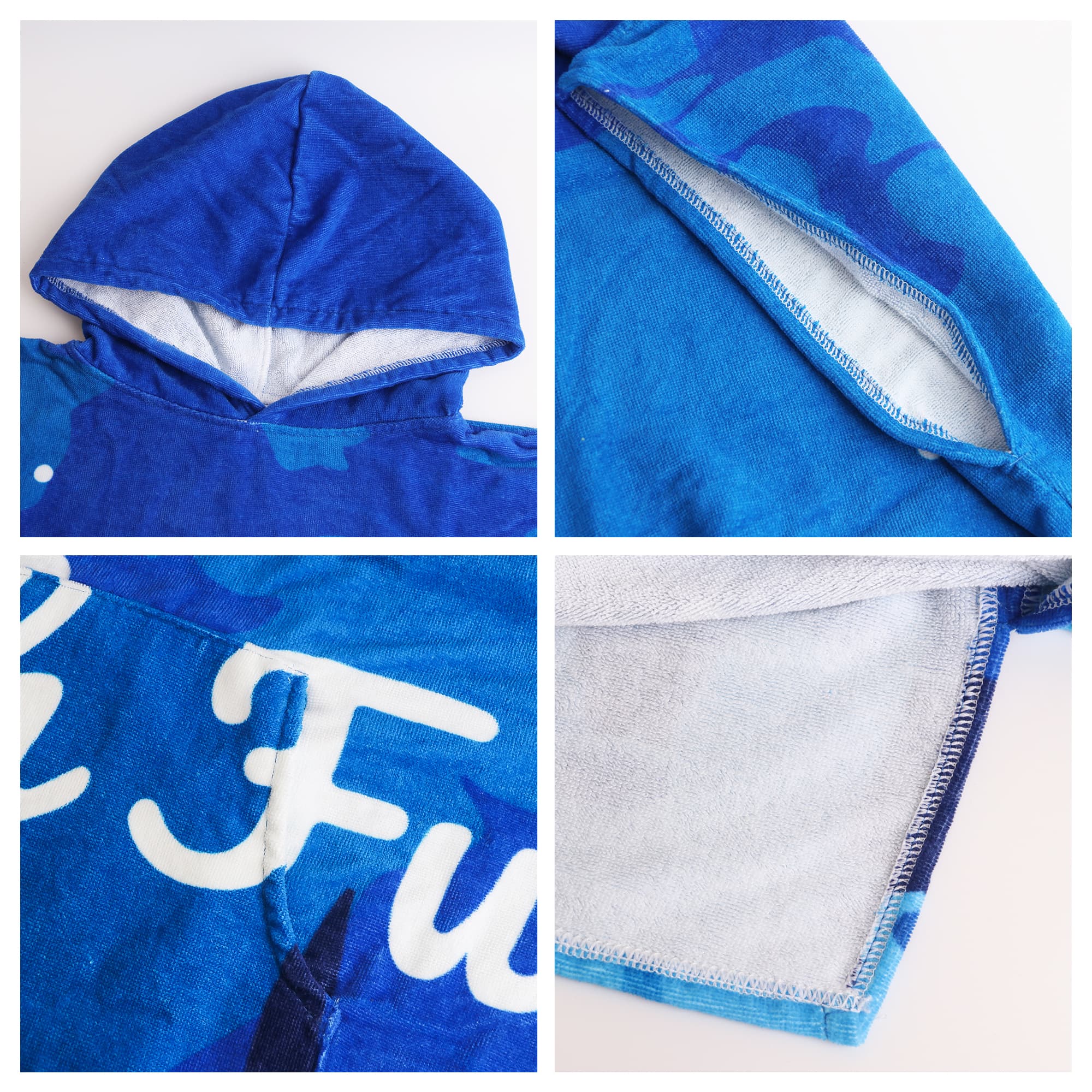 100% Cotton Sublimation Hoody Towel Surf Poncho