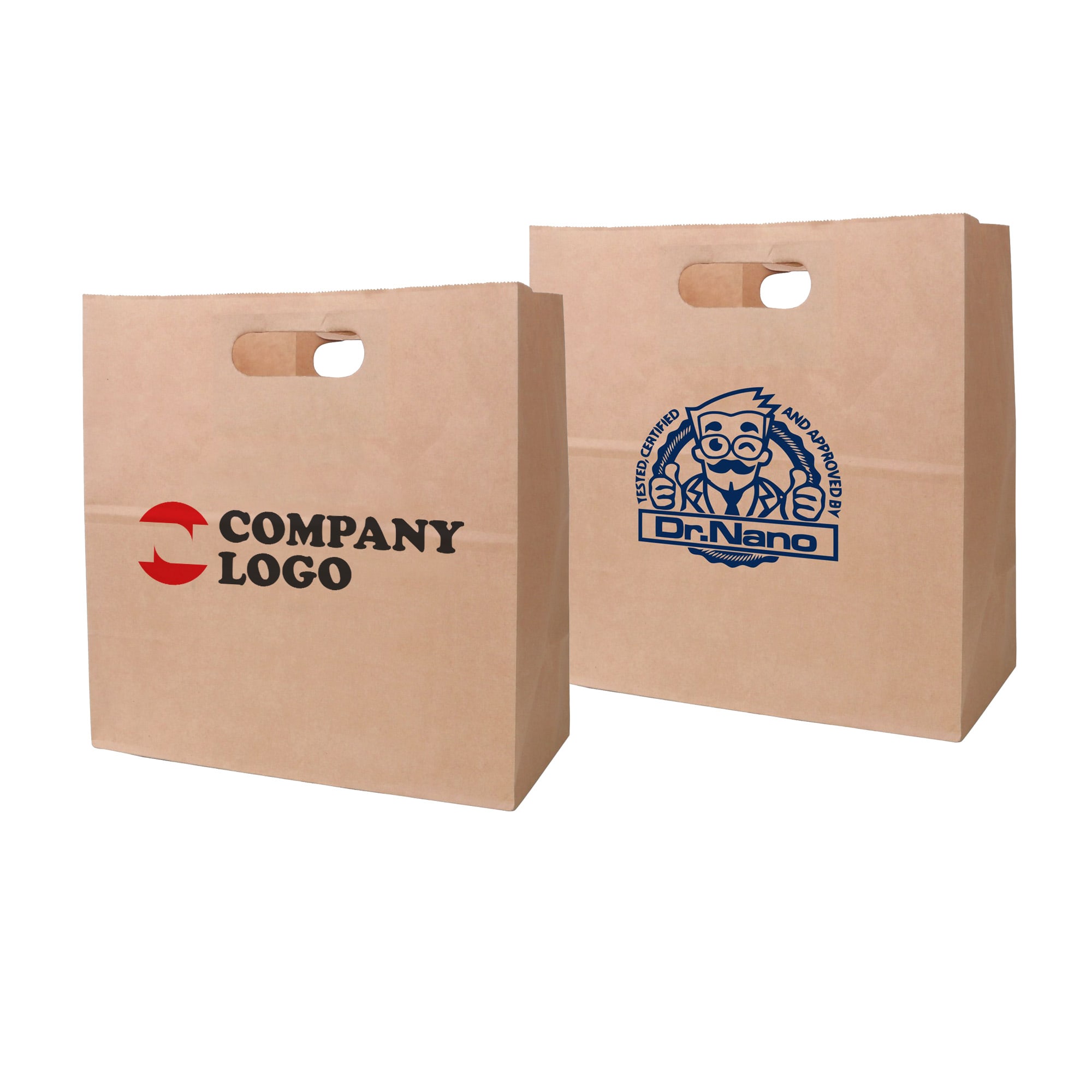 Die Cut Brown Kraft Paper Bag (280 x 280 x 150mm) PCPB190 from