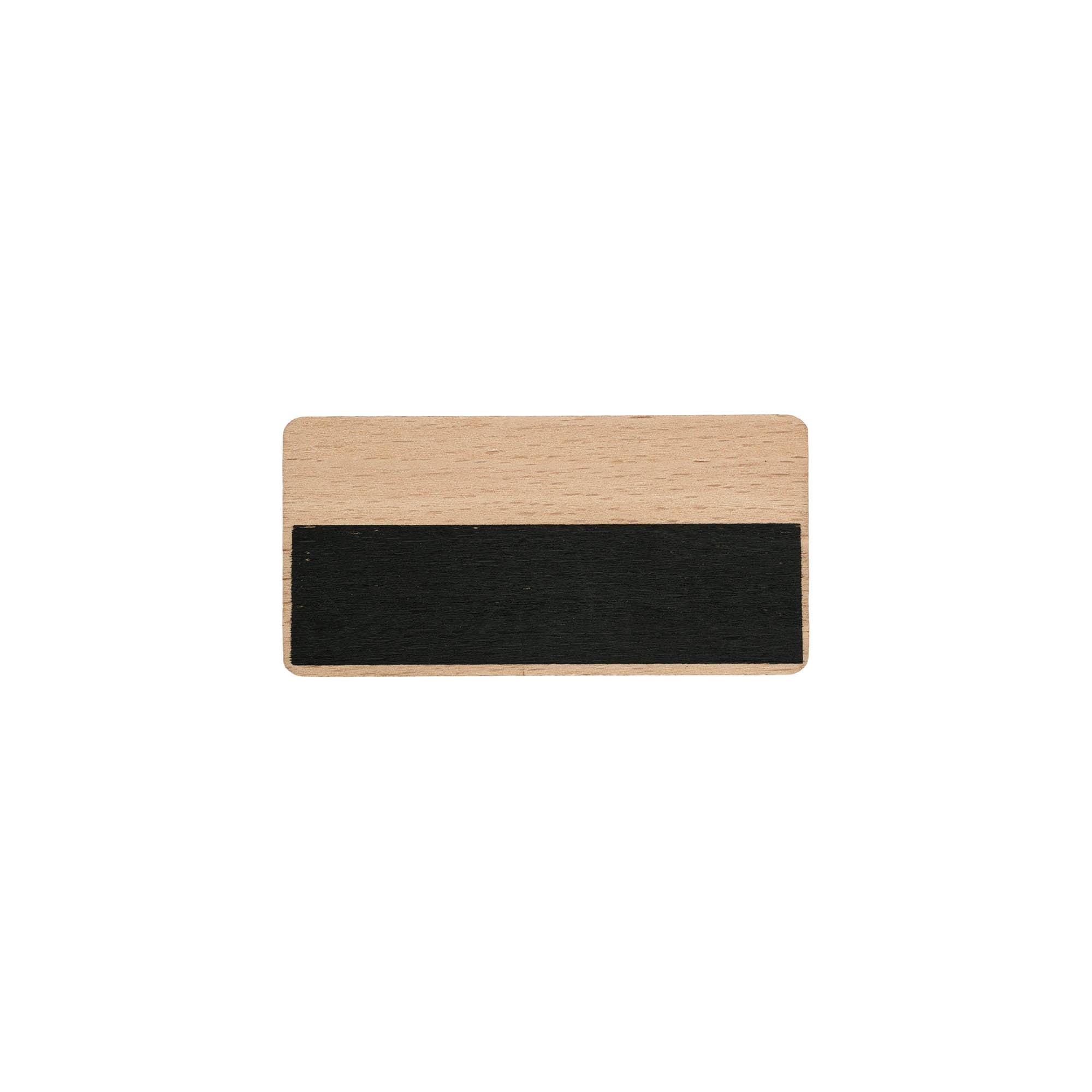 Alternative view of Erasable Wooden Chalkboard Name Badge