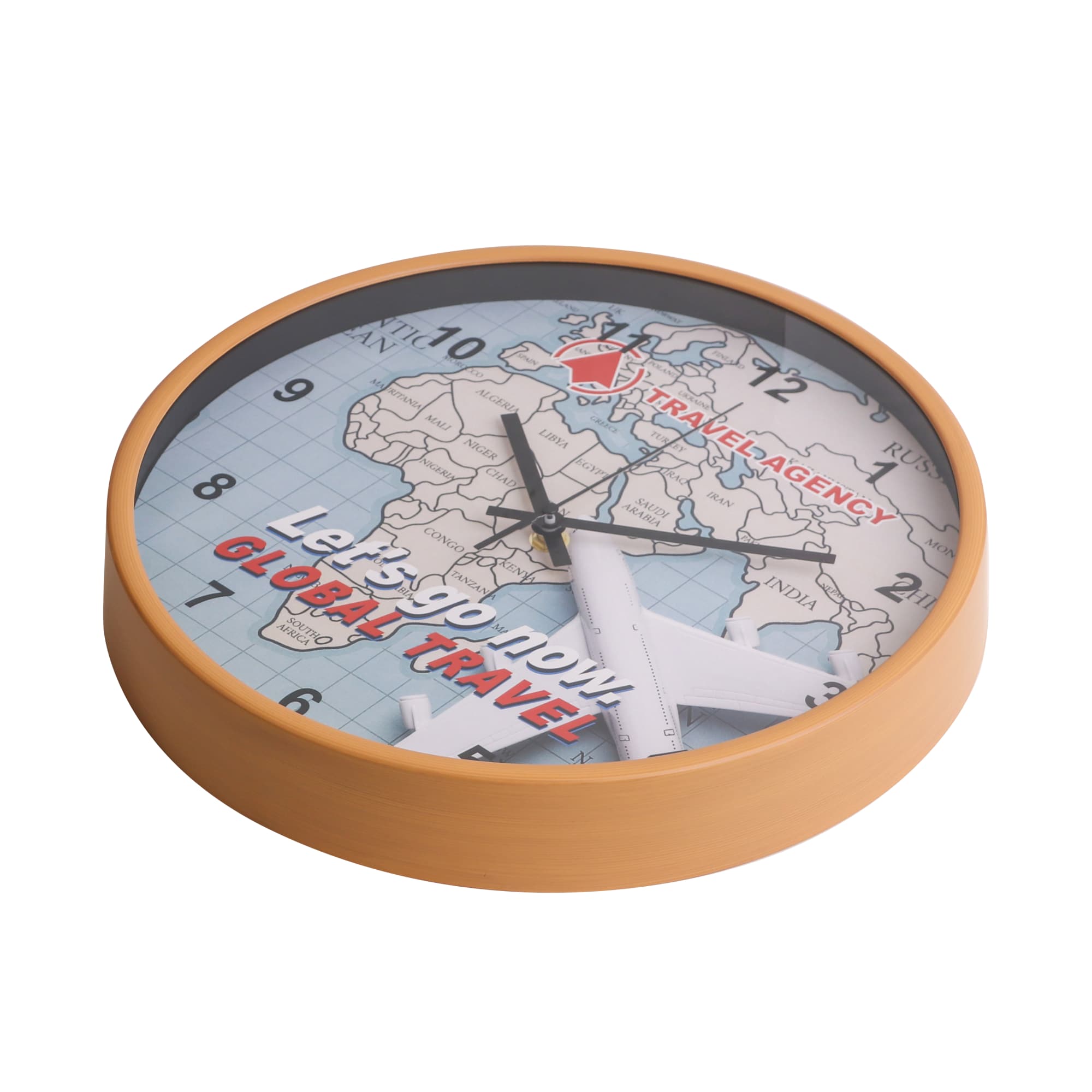 Alternative view of Wood Grain Round Wall Clock