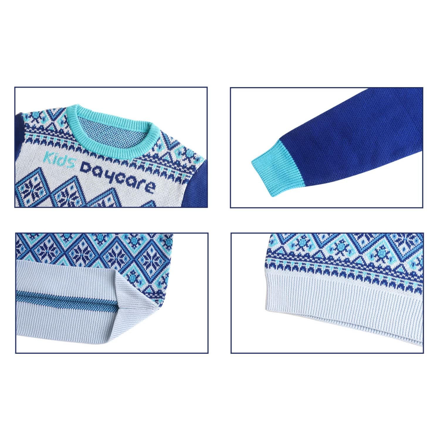 Unisex Winter Acrylic Cotton Jacquard Sweater