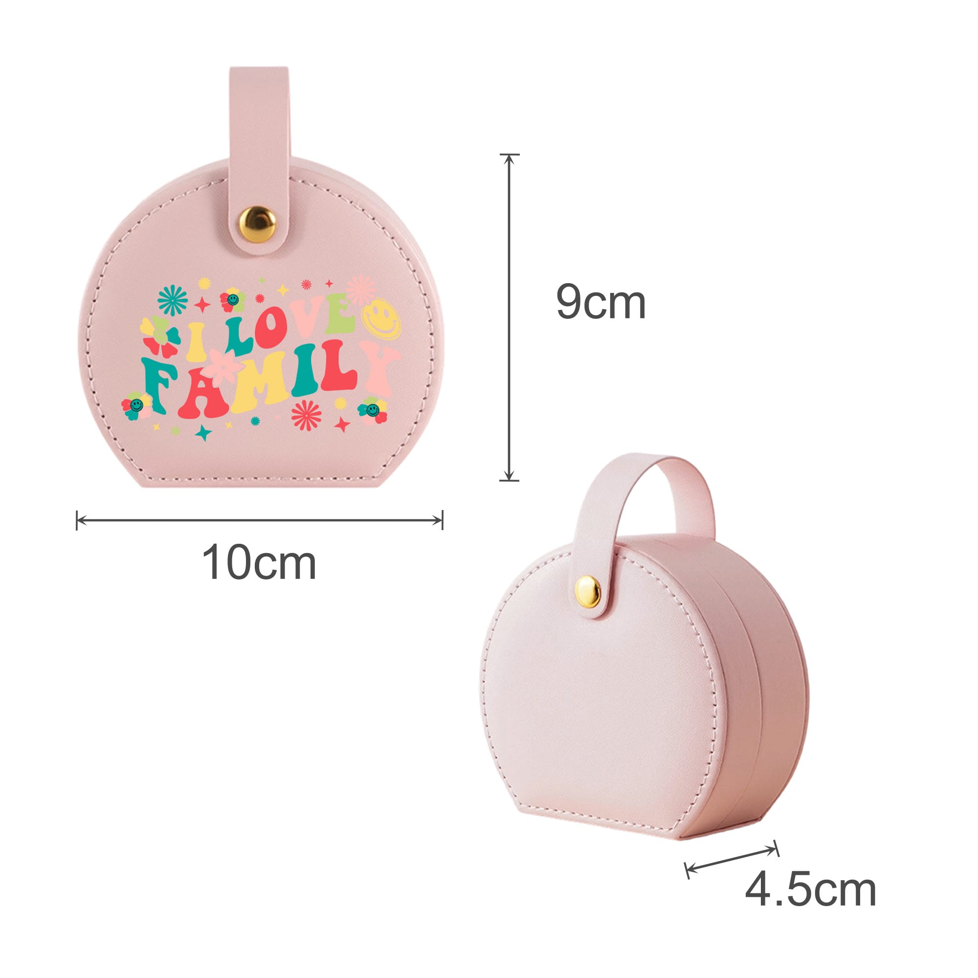 Small Portable PU Leather Jewellery Box