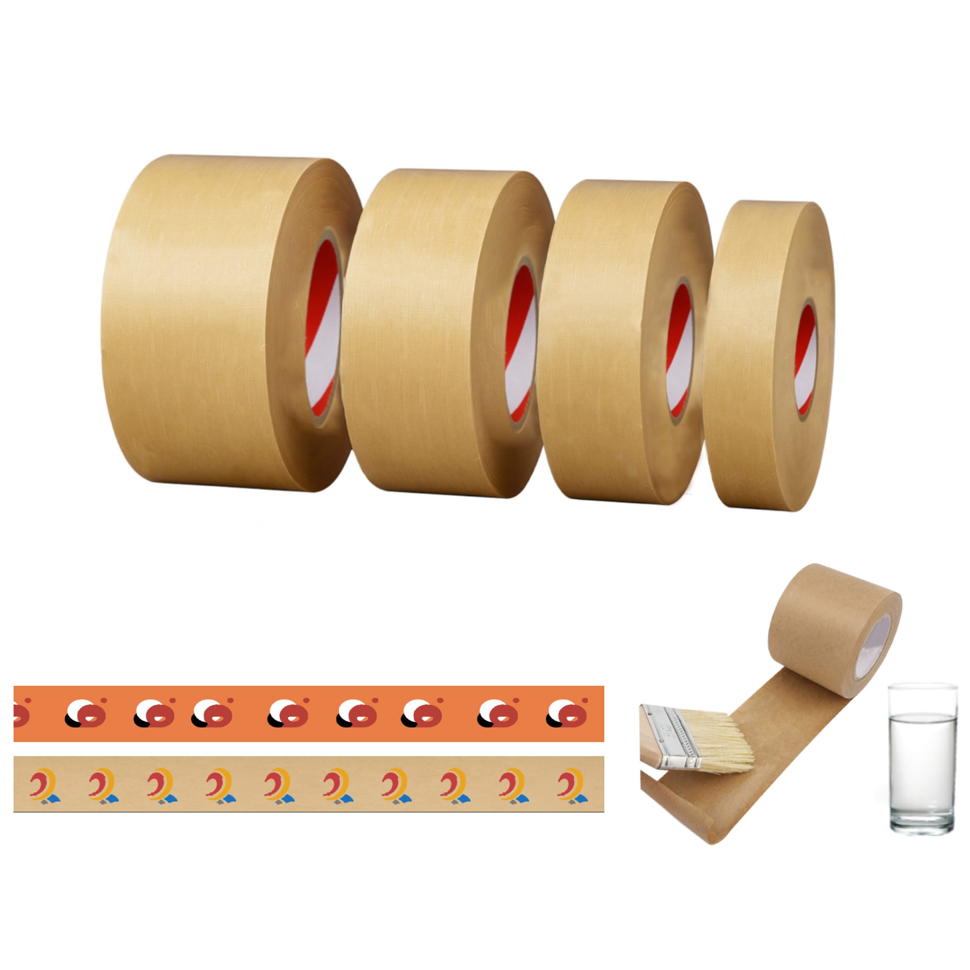 Water Activated Gummed Kraft Paper Tape