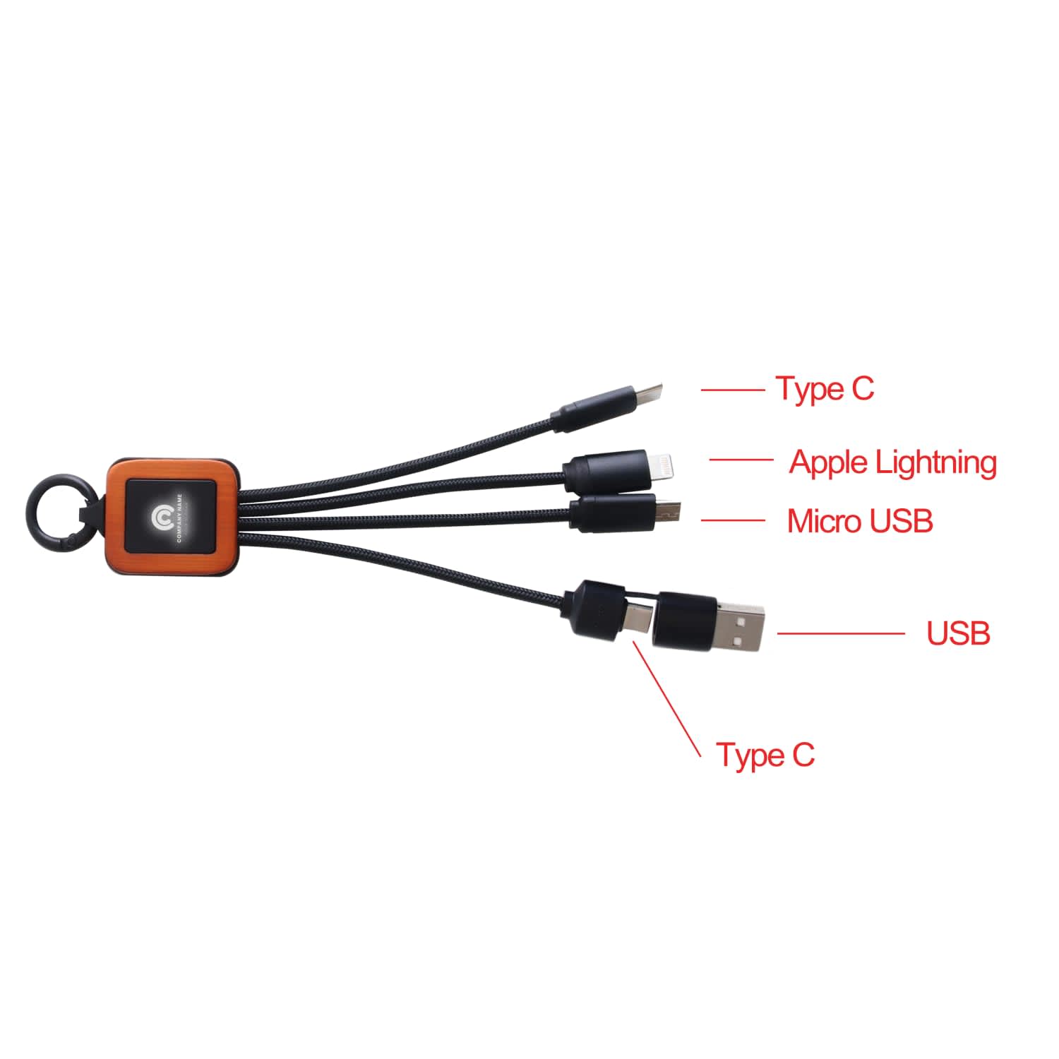 Light Up Charging Cable - Square Shape - PCBA116 Image