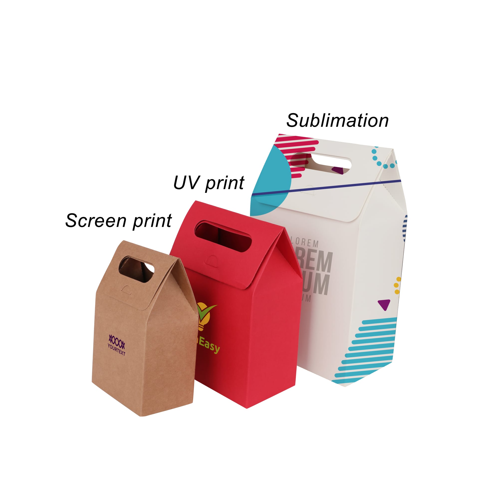 Die cut Handle Bag(135x200x75mm) - PCPB031 Image 