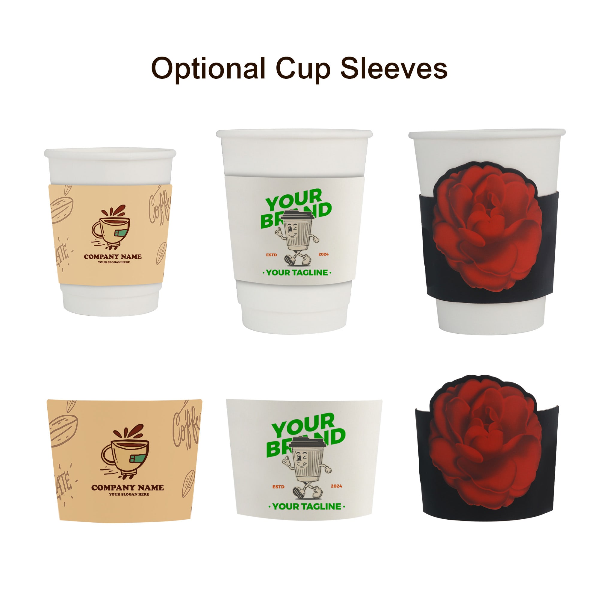 PLA Double Wall Compostable Paper Cups