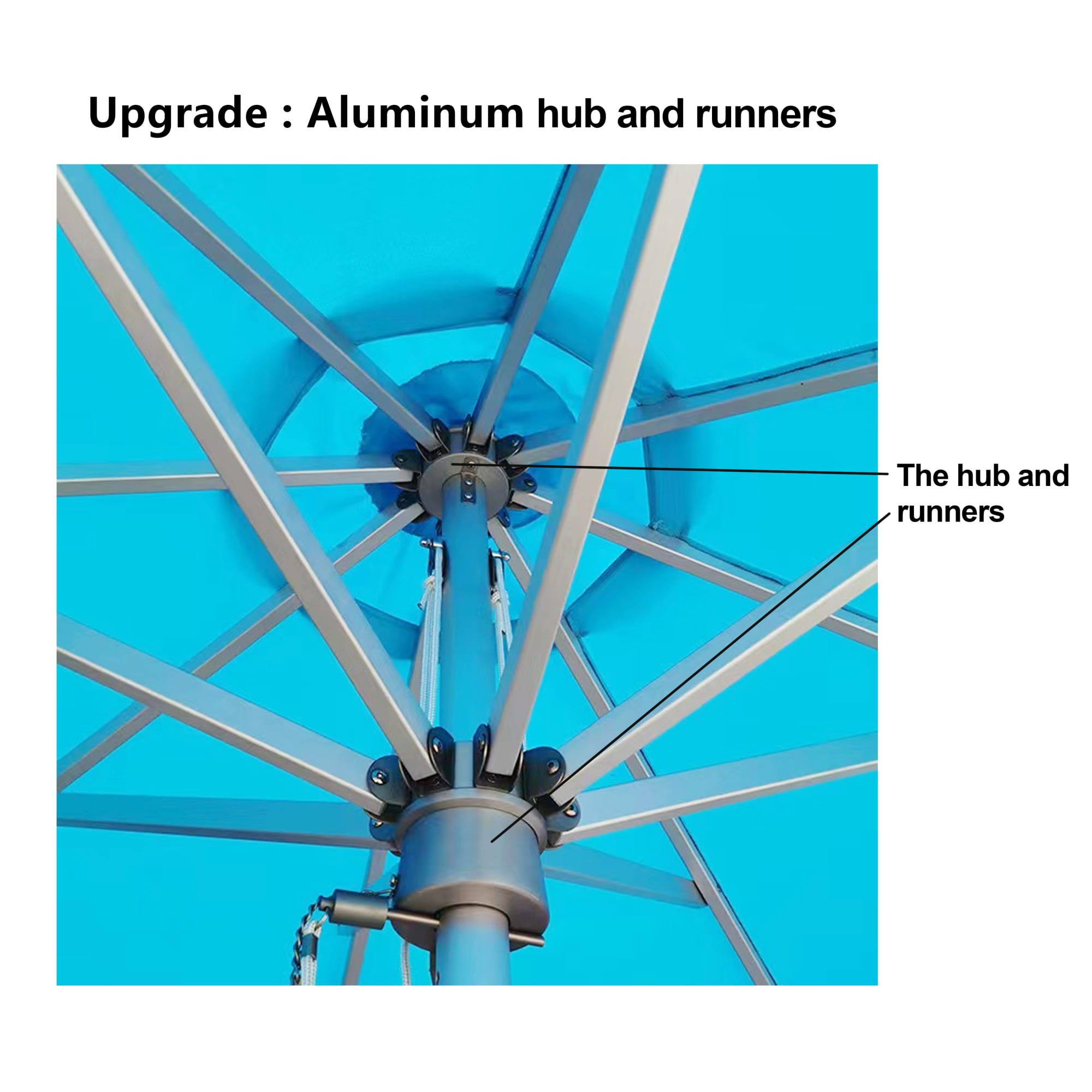 3x3m Square Commercial Market Umbrella - POS126 Image 