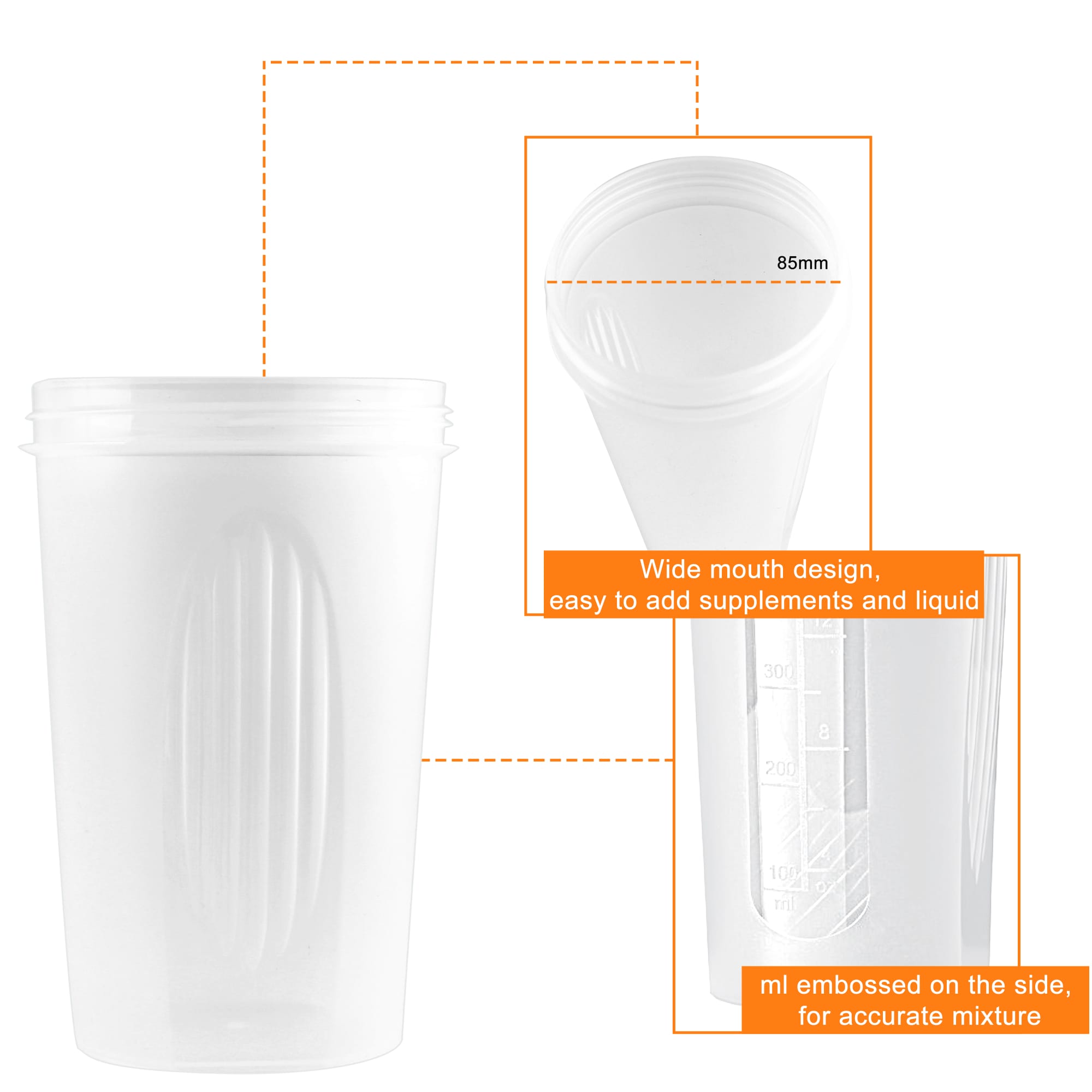 BPA Free Fitness Shaker Bottle with Loop 400ml - PXD272 Image