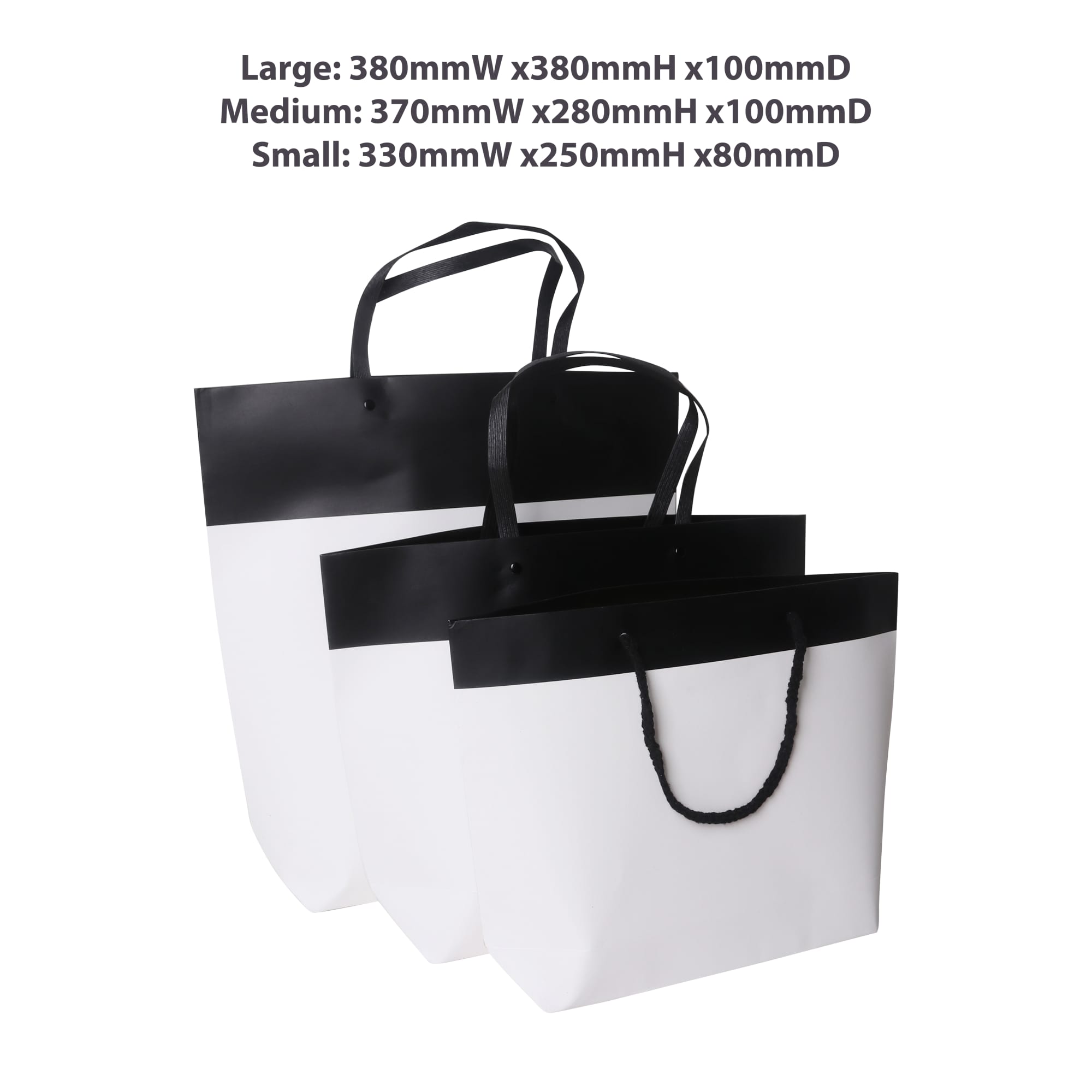 Large Black&White Boutique Paper Bag(380 x 380 x 100mm) - PCPB142 Image