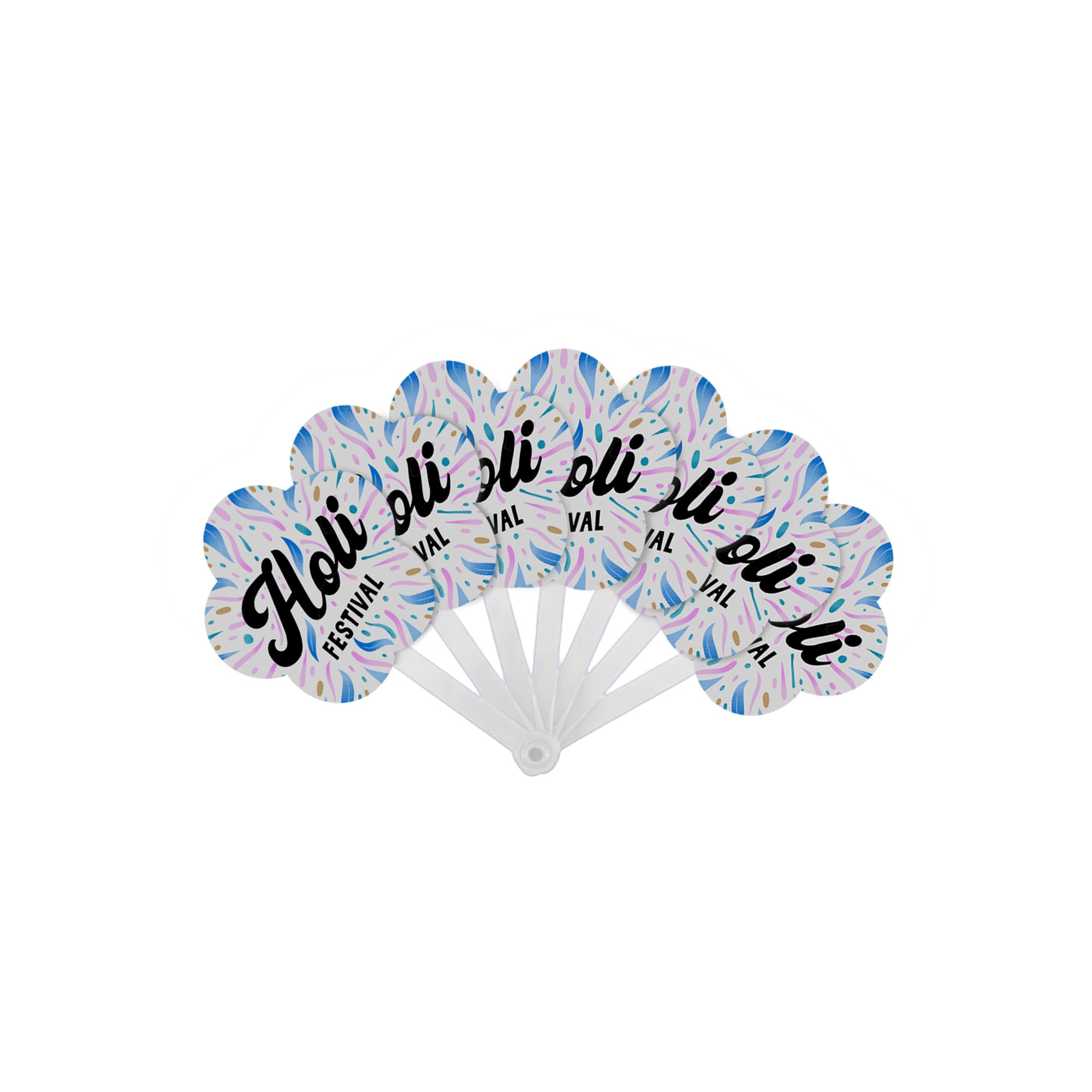 Alternative view of Seven-pieces Plastic Hand Fan