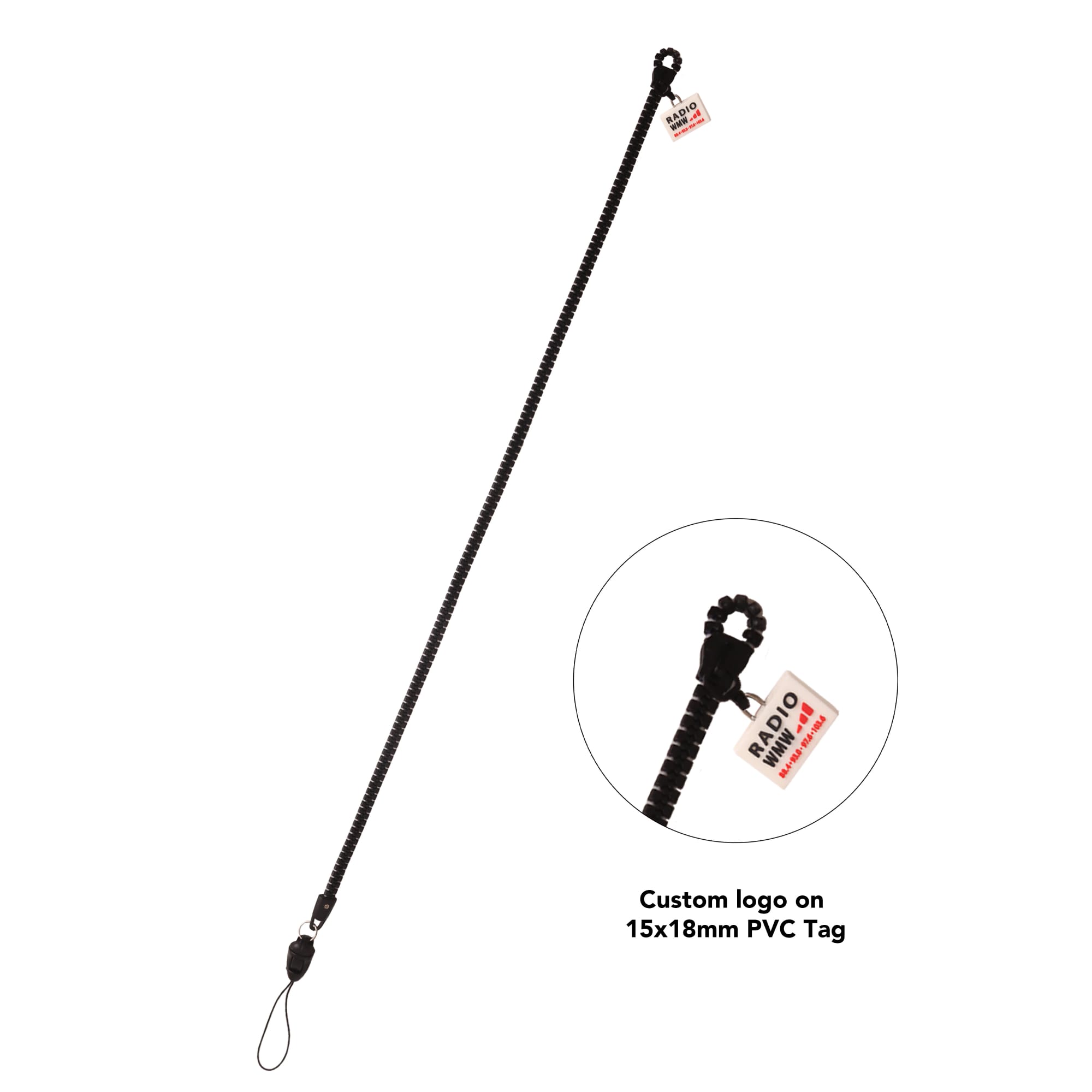 Zipper Lanyard with PVC Tag - PCL14 Image