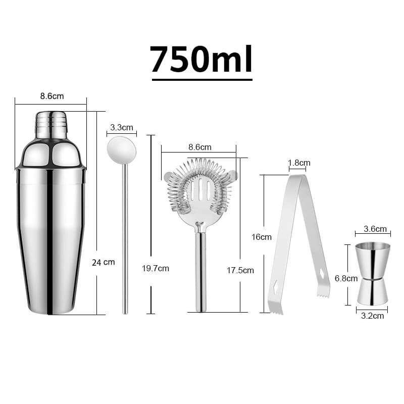 750ml Cocktail Tools Set (5pcs) - PCH652 Image 
