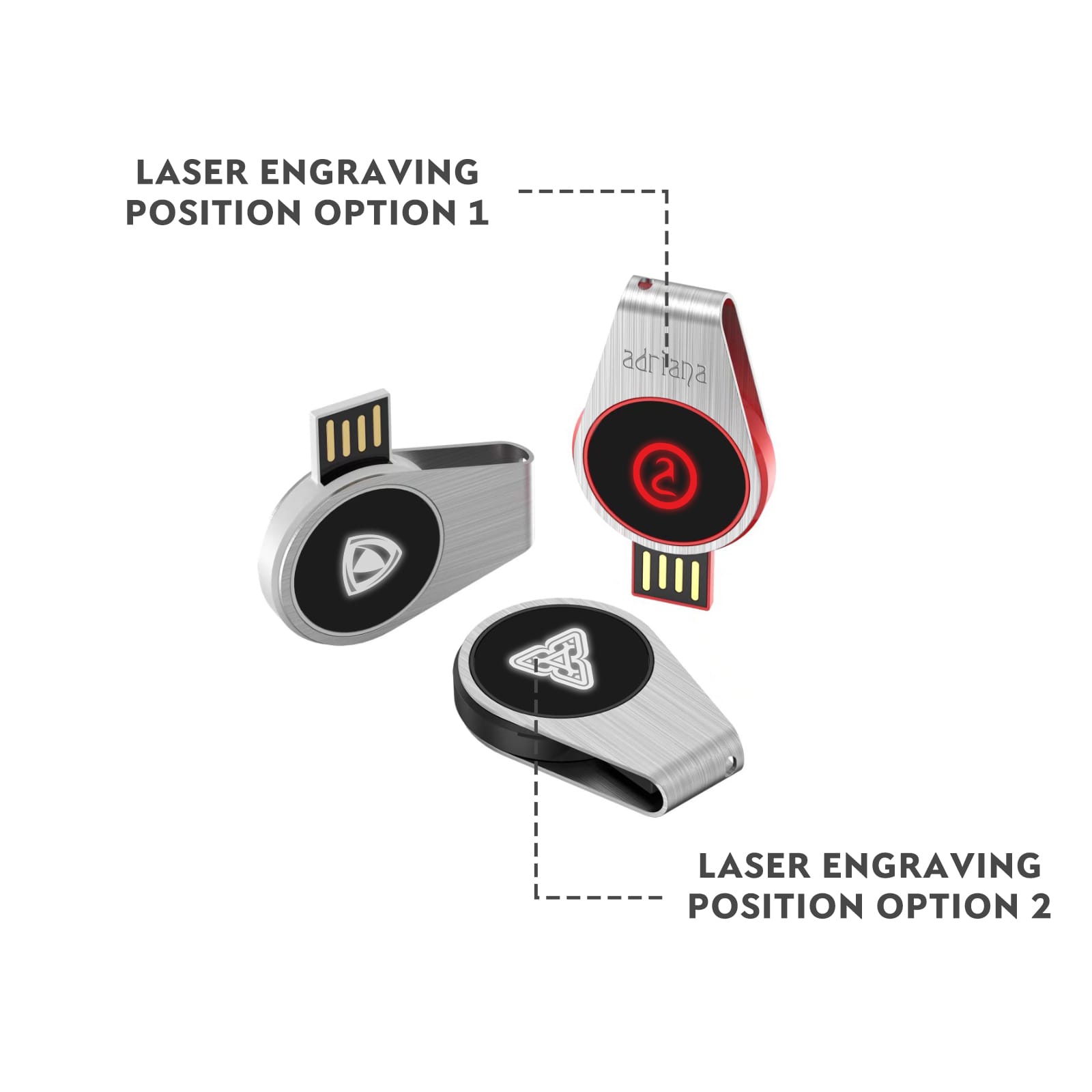 Swivel Lighting Logo Flash Drive - PCU959 Image