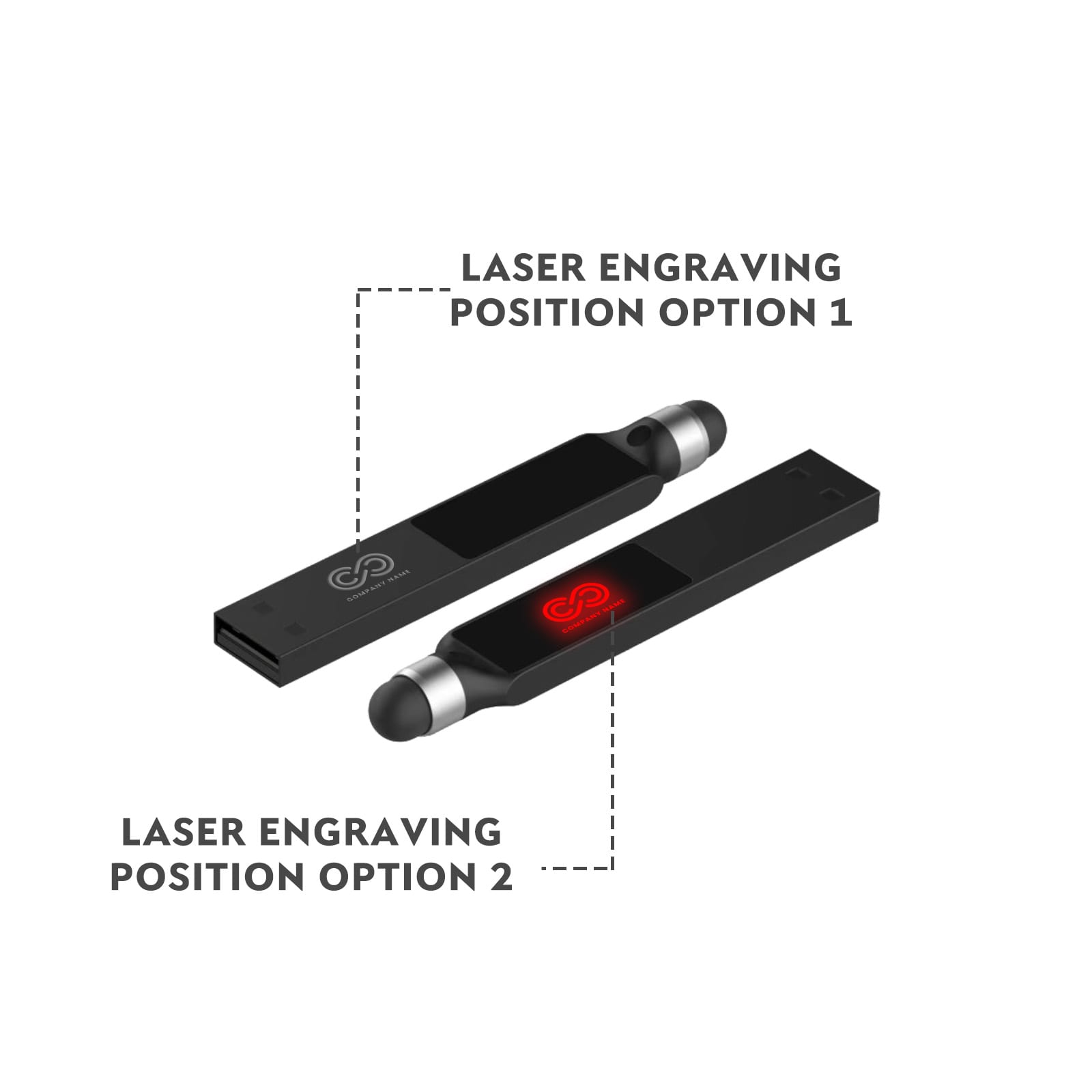 Stylus Backlit Logo Flash Drive - PCU961 Image 