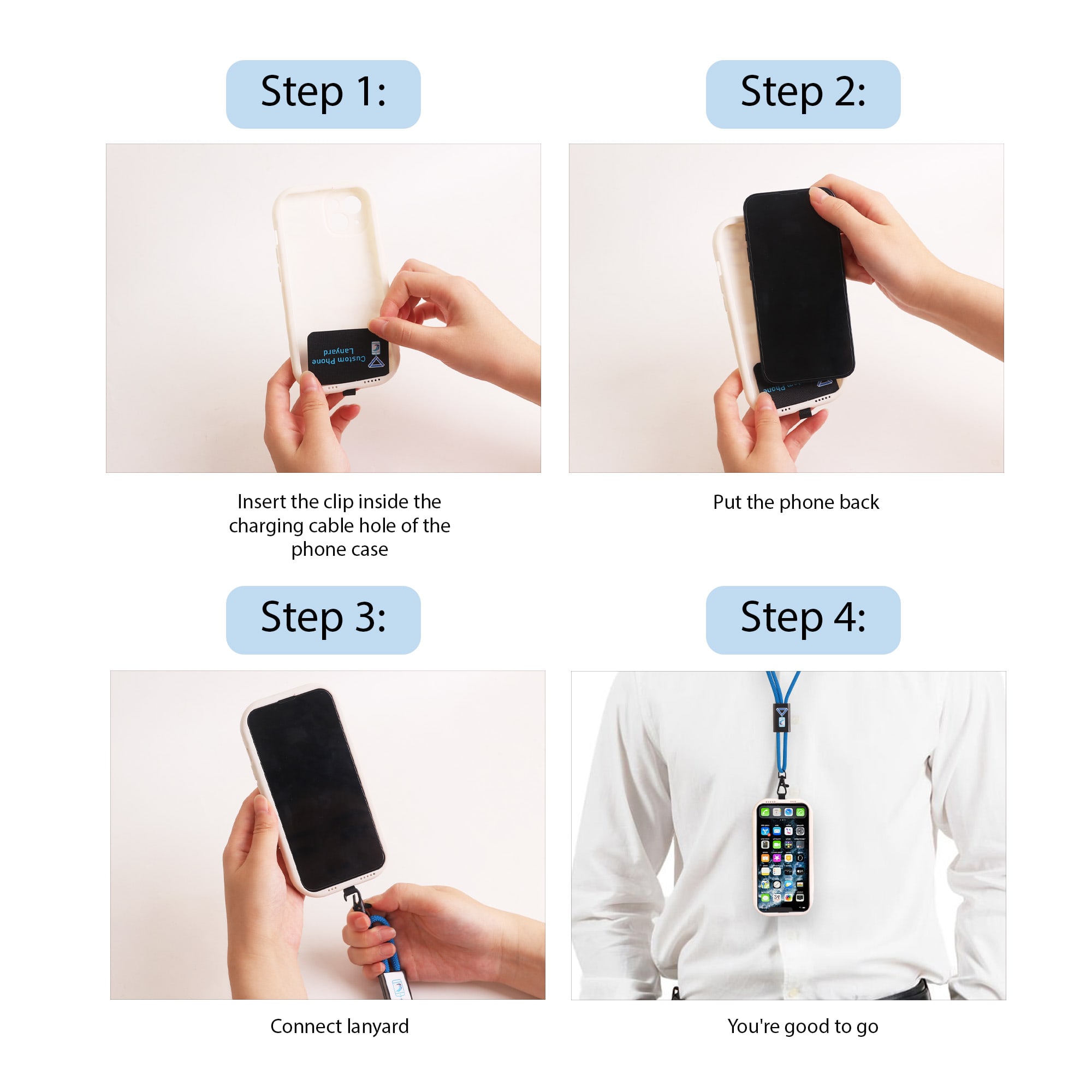 Adjustable Phone Lanyard with Metal Buckle
