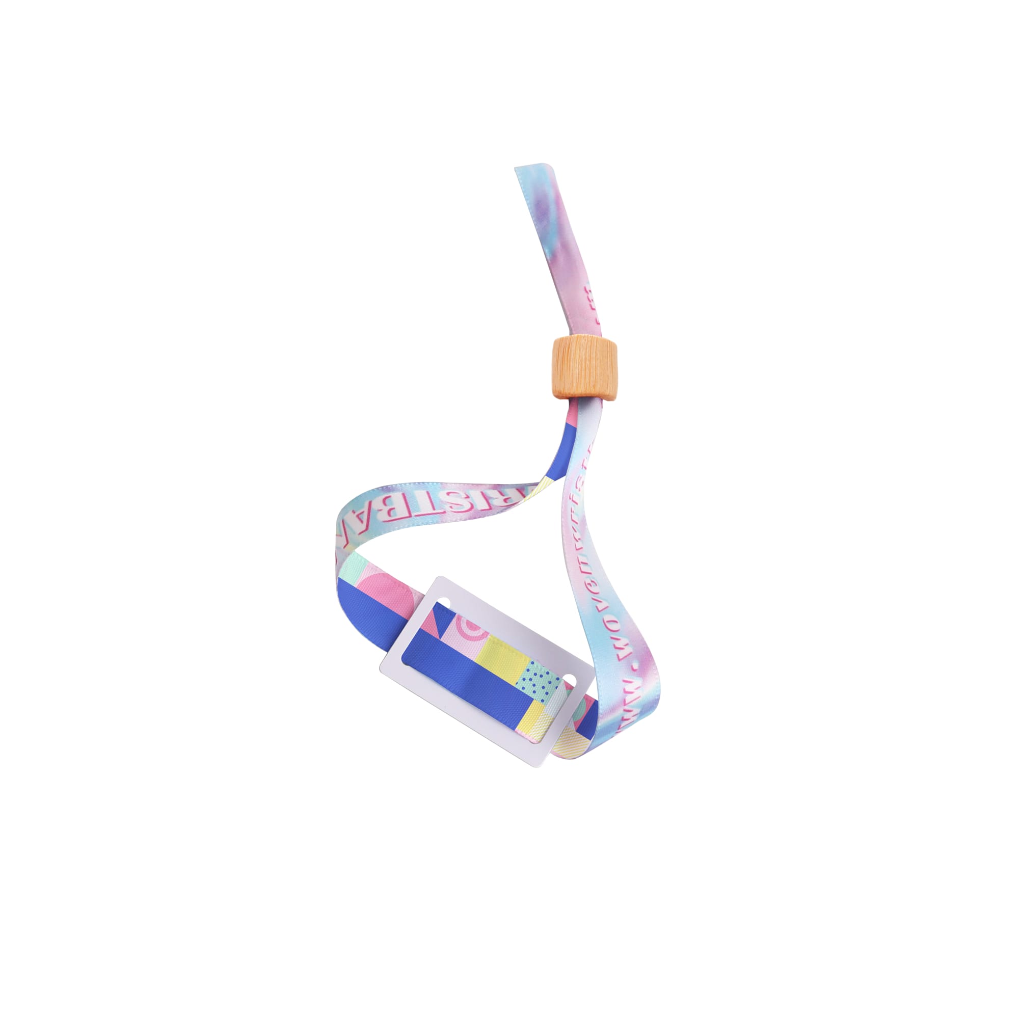 Alternative view of RPET Fabric Wristband with RFID Card