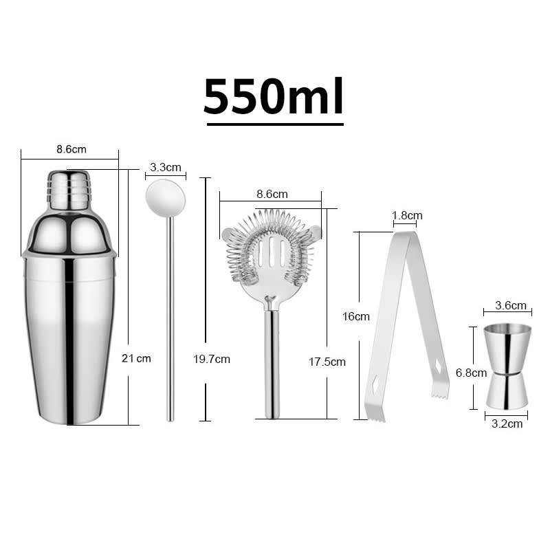 550ml Cocktail Tools Set (5pcs) - PCH650 Image