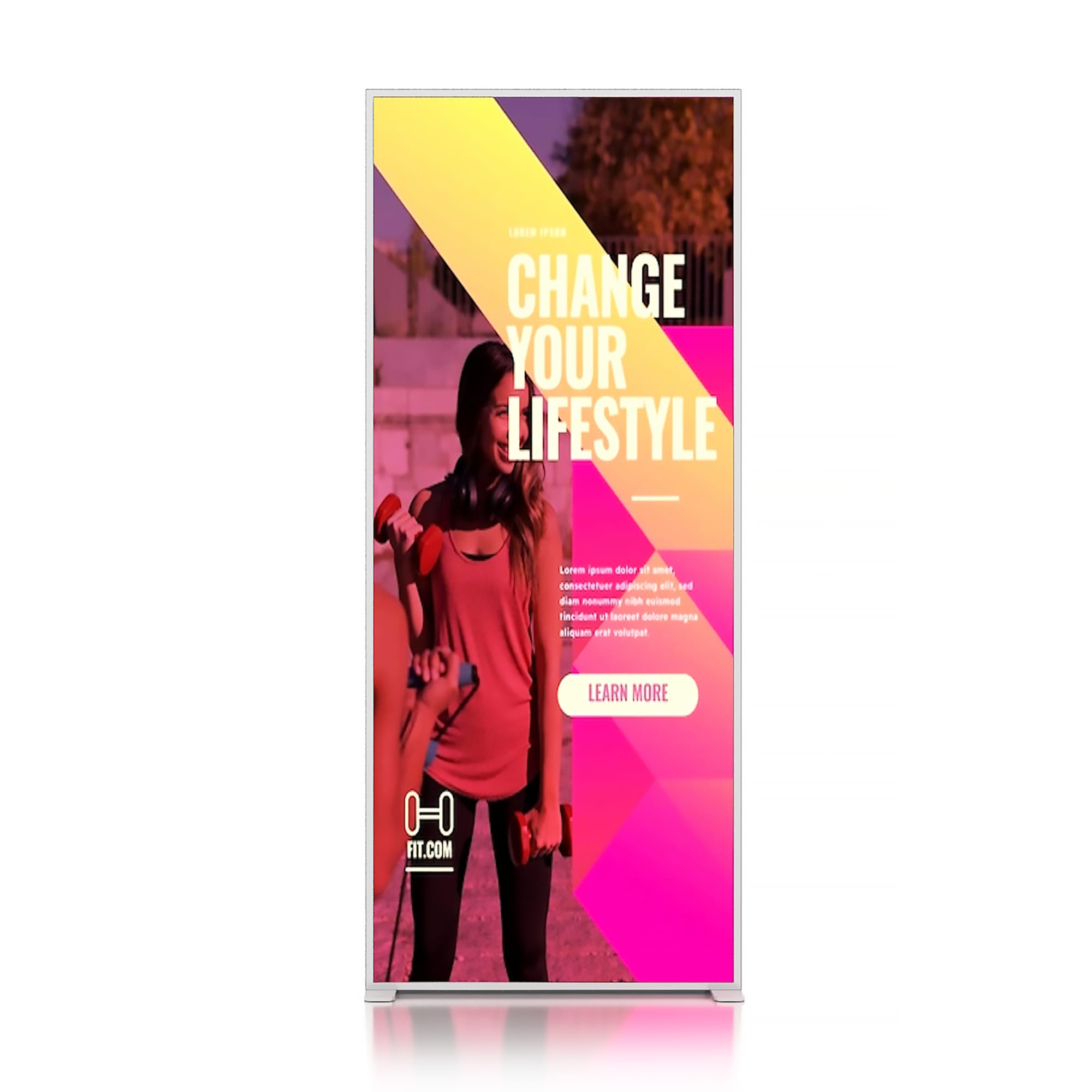 Alternative view of SEG Backlit LED Light Box Display (100 x 240cm)