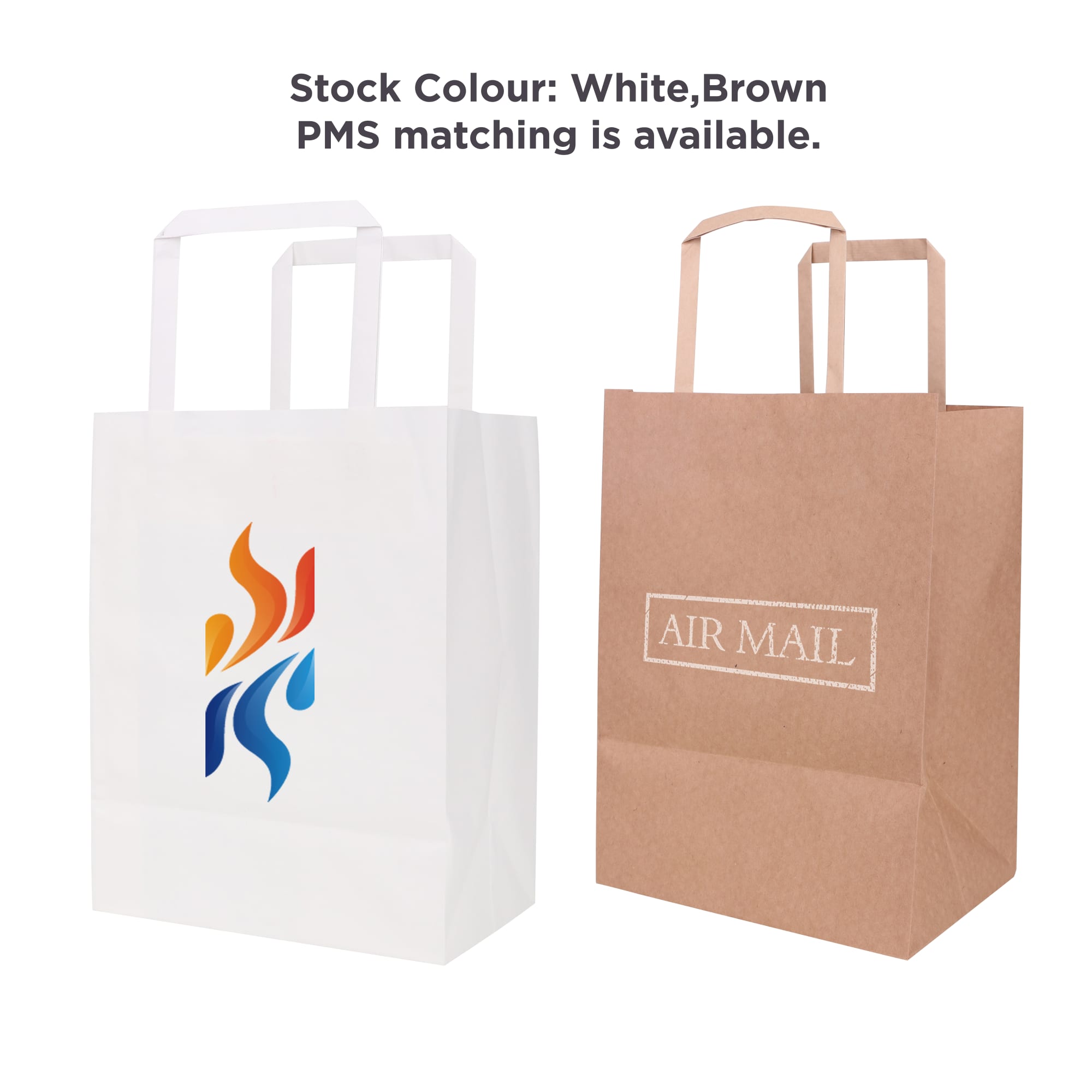 Flat Handle Kraft Paper Bag(175x240x110mm) - PCPB021 Image 