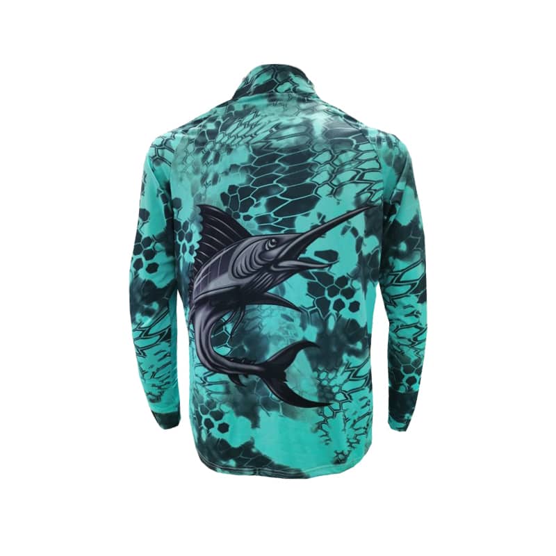 Men's Polyester Spandex Sublimated 1/4 Zip Fishing Pullover - PCC016 Image