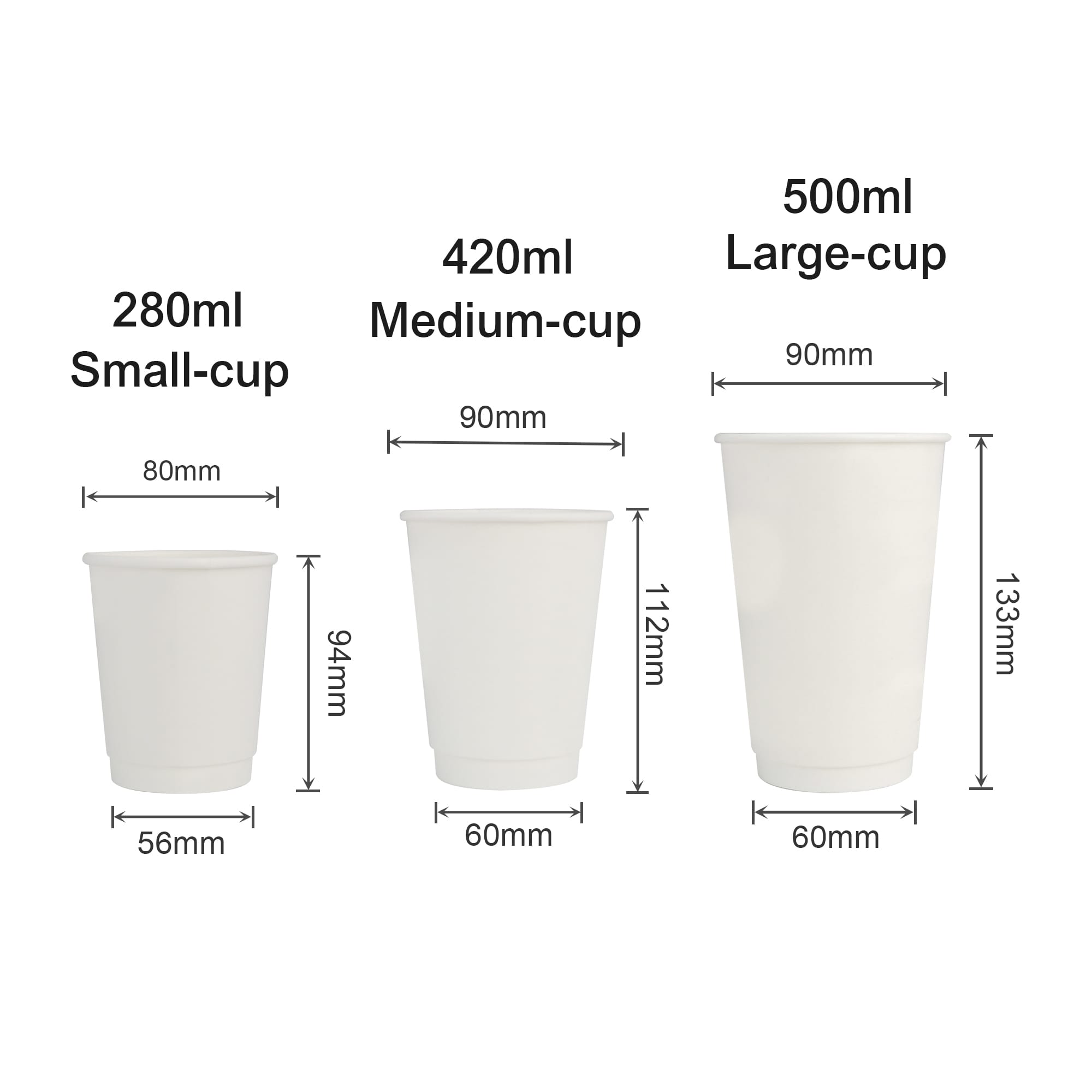 PLA Double Wall Compostable Paper Cups