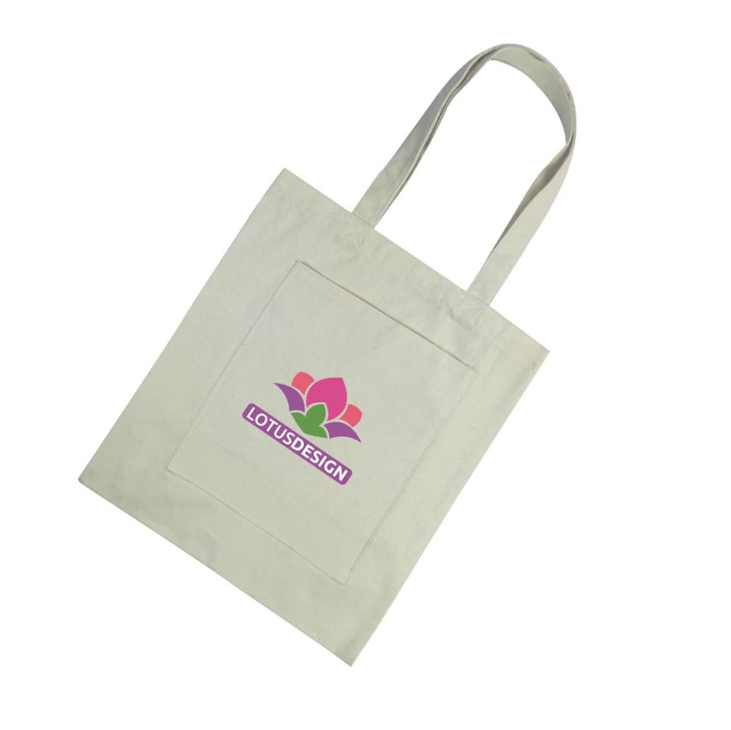 Cotton Tote Bag with Zippered Pouch