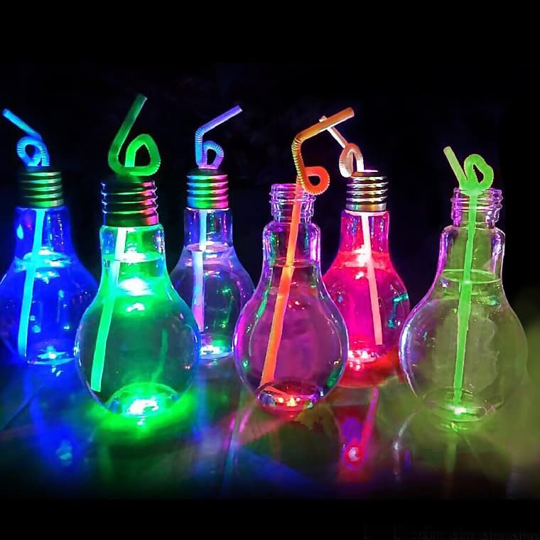 400ml Light Up Bulb Shaped Plastic Bottle