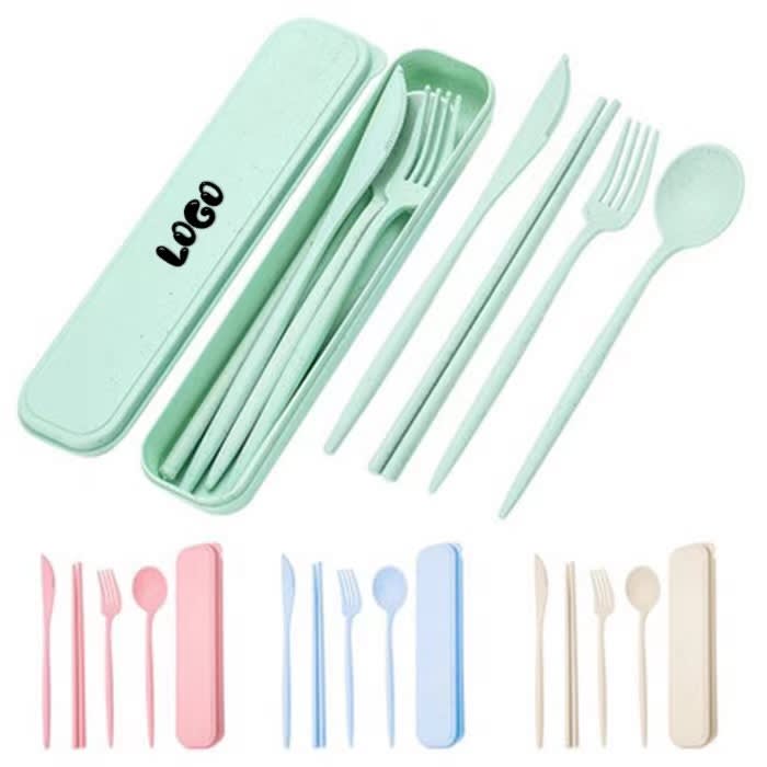 Wheat Straw Tableware Portable Set