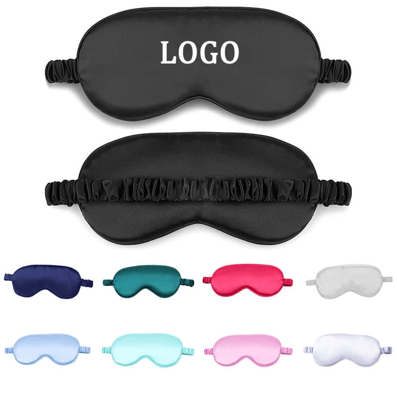 Imitated Silk Sleeping Eye Mask With Elastic Strap