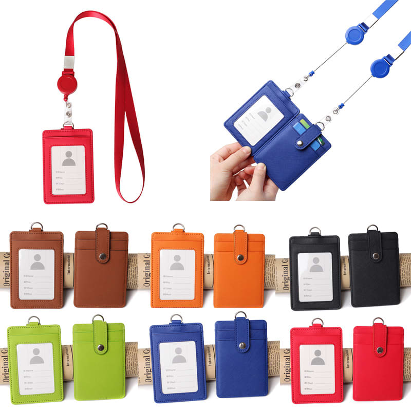 ID Badge Holder With Retractable Lanyard