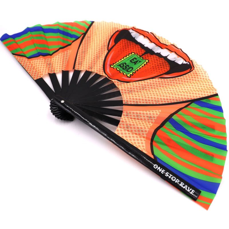Large Bamboo/Fabric Folding Fan