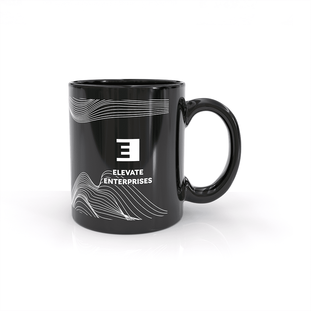Sublimation Classic Can Mug - Black (White Window)