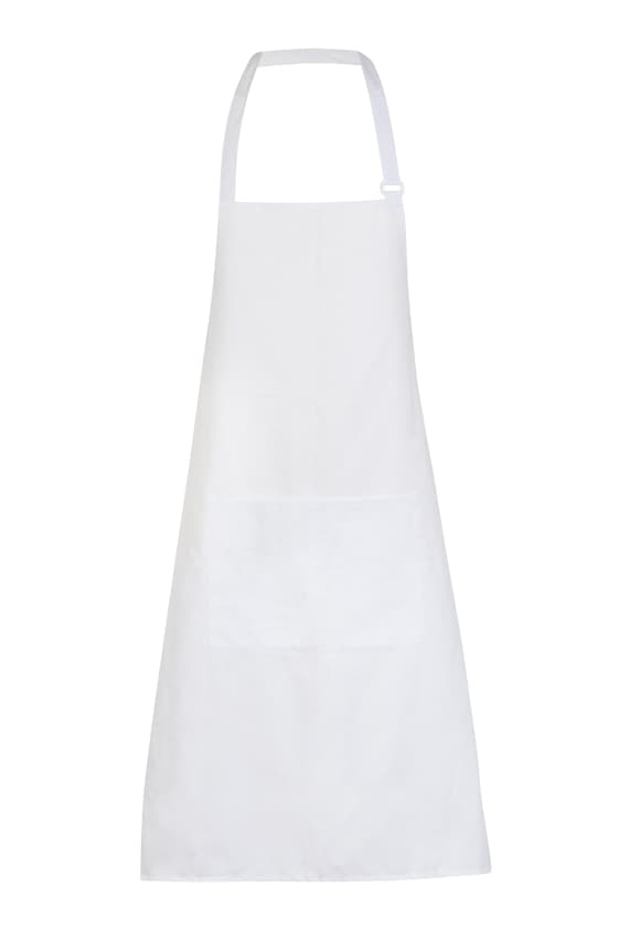 Full-bib Apron - 100% cotton canvas apron - AP403B Image White
