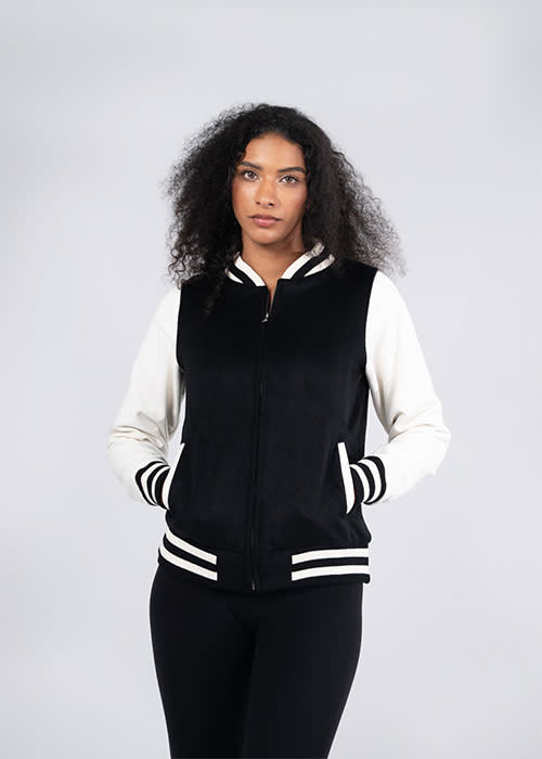 500gsm Women's/Junior Wool Blend Soft Shell Varsity Jacket