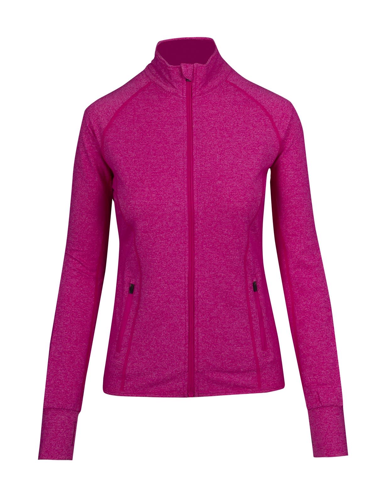 Womens Greatness Heather Jacket - F390LD Image Hot Pink Heather