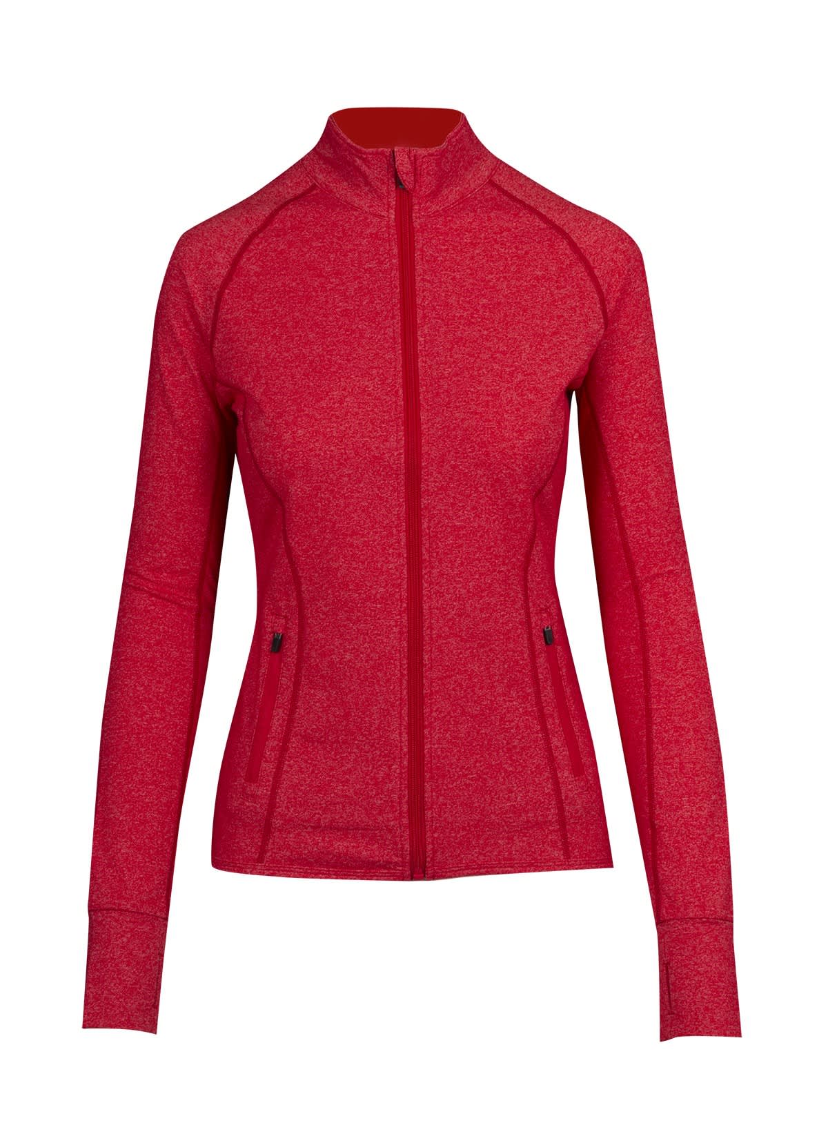 Womens Greatness Heather Jacket - F390LD Image Red Heather