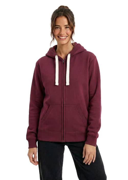 Womens/Junior Heavy Zip Fleece Hoodie