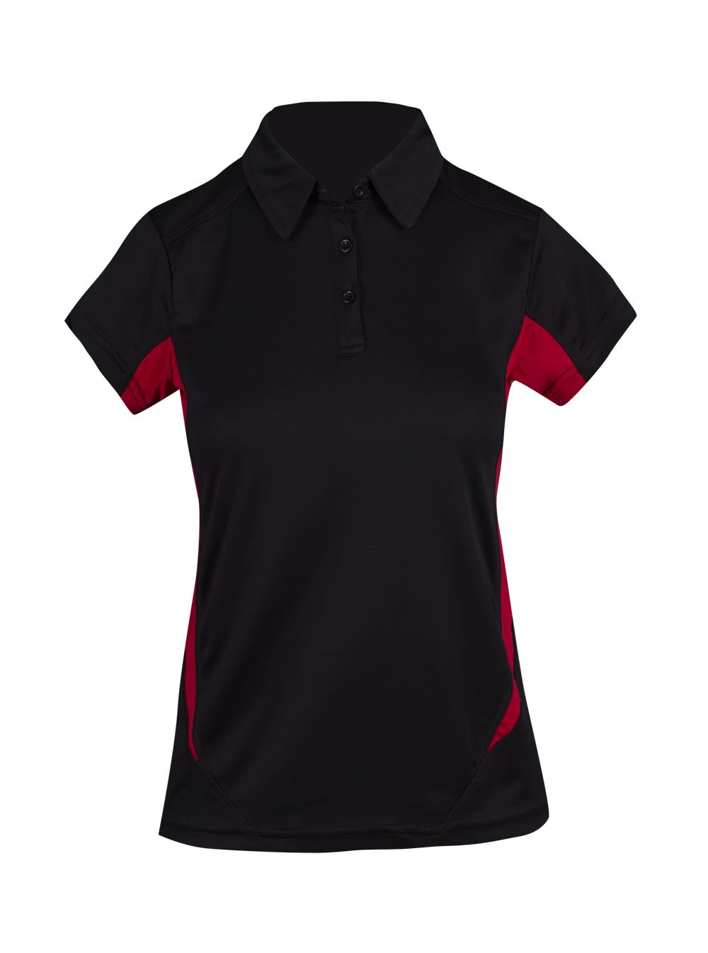 Women's Accelerator Polyester Polo - P446LD Image Black/Red