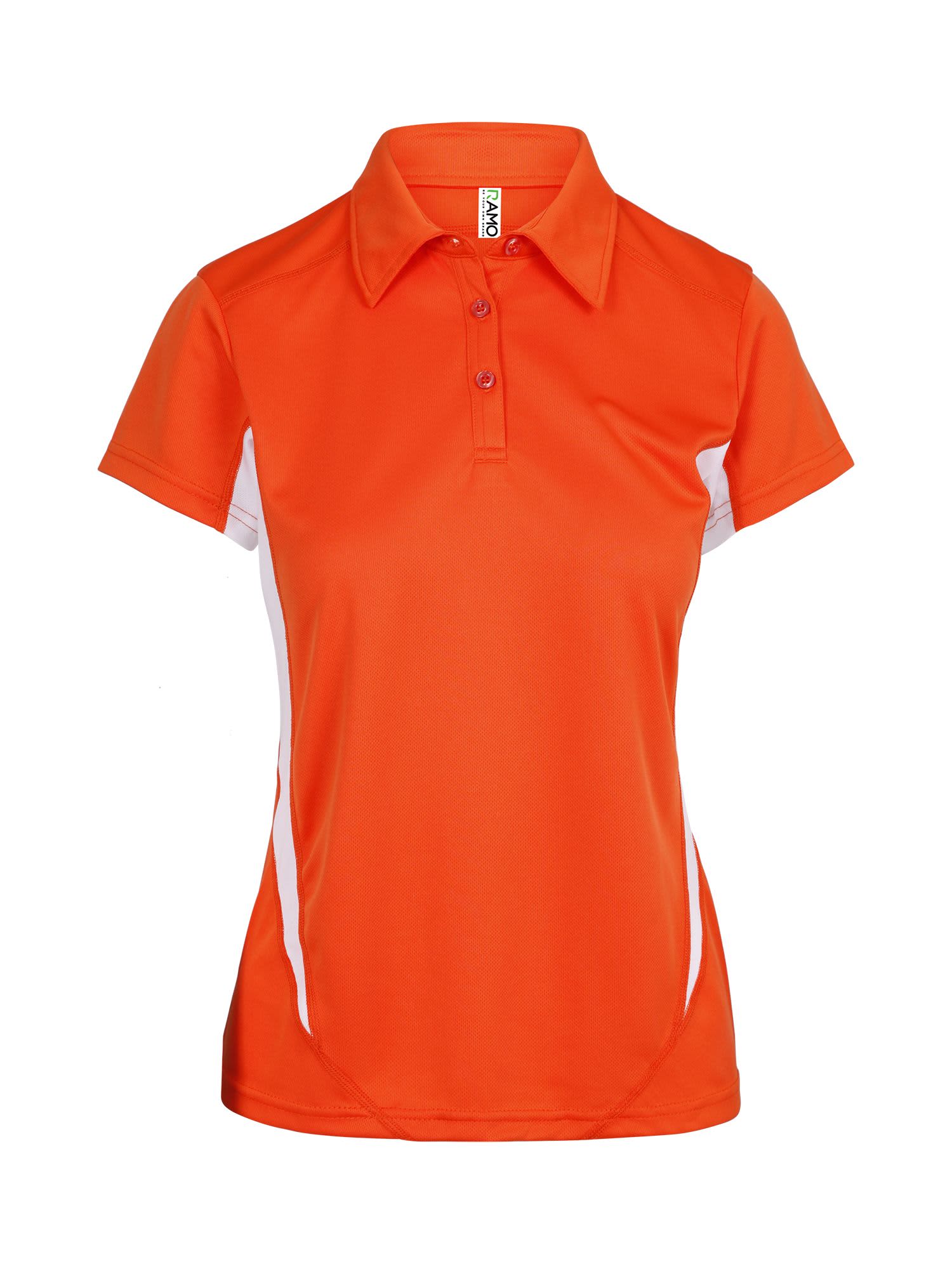 Women's Accelerator Polyester Polo - P446LD Image Orange/White
