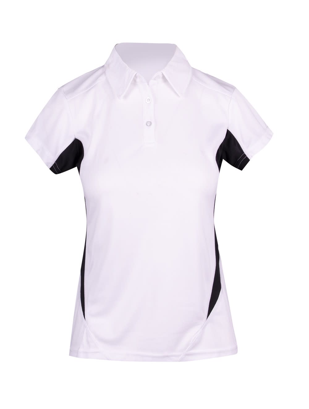 Women's Accelerator Polyester Polo - P446LD Image White/Black