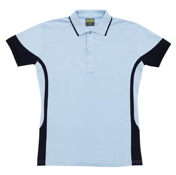 Mens Contrast Polo - P519HC Image Sky Blue/Navy