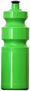 A drink bottle in bright green, featuring a simple design and a black cap, holds 450ml of liquid.
