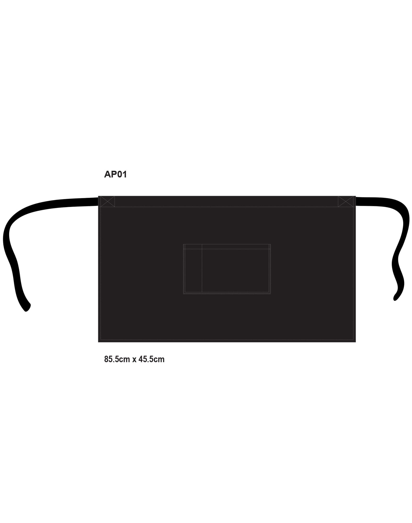 Short waist apron w86xh50cm SH-AP01