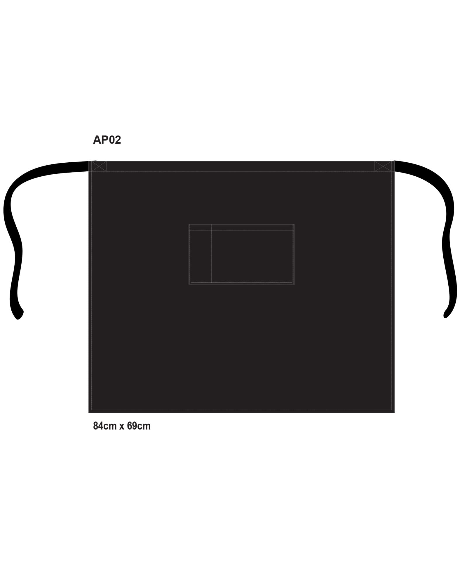 Long waist apron w86xh70cm SH-AP02