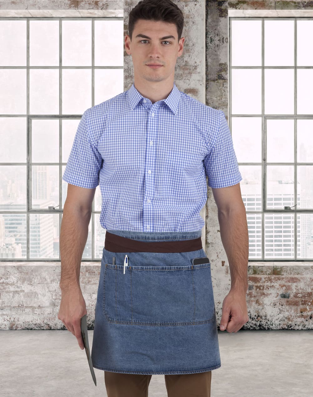 Denim Half Apron SH-AP10