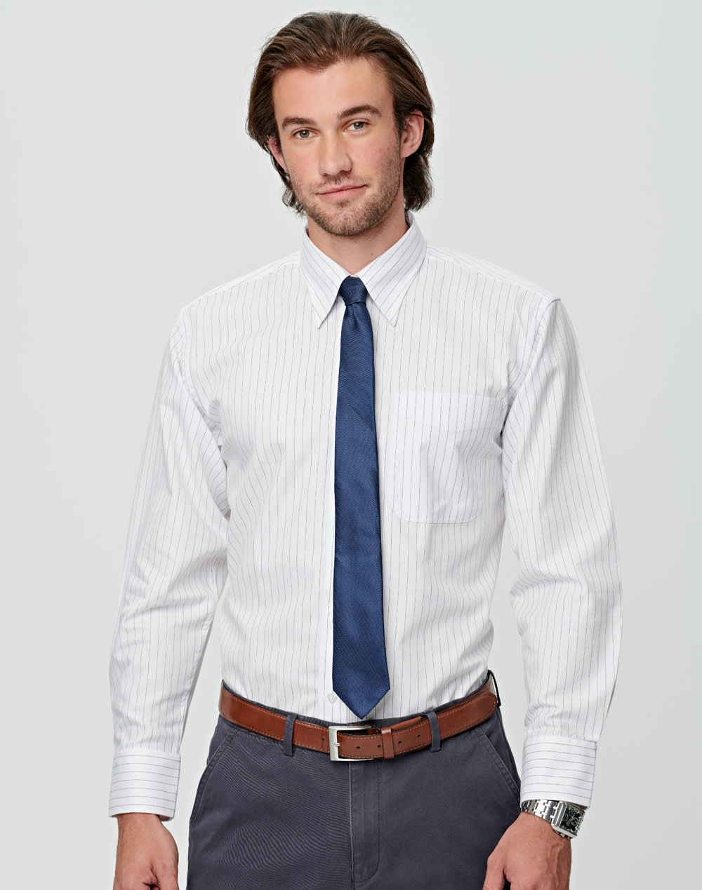Mens L/S Stripe Shirt SH-BS17
