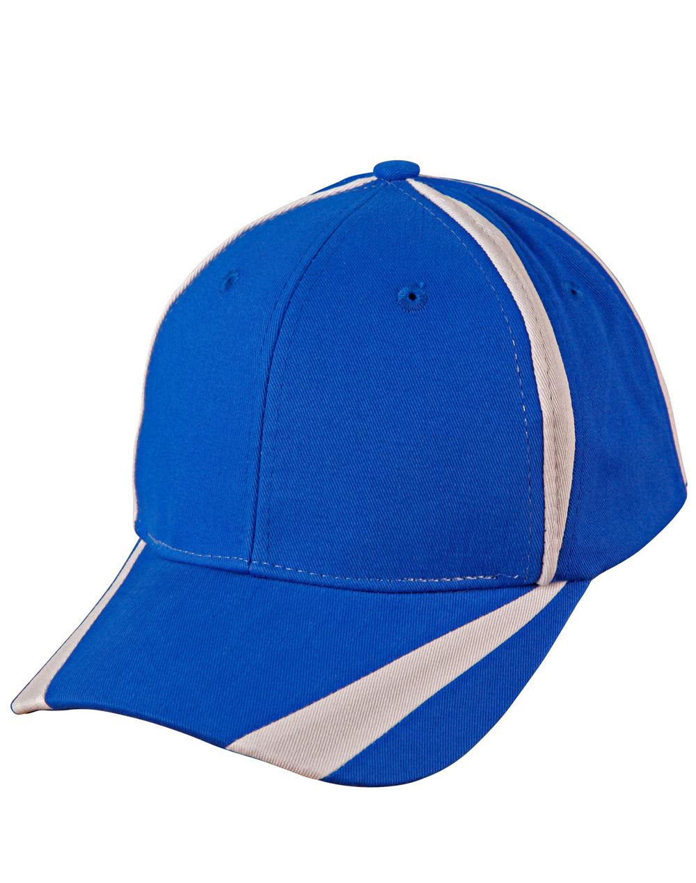 Brushed cotton twill baseball cap  "X" contrast