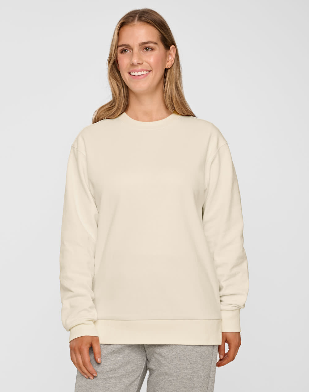 Unisex Airlayered CVC Crew Neck Sweater SH-FL05