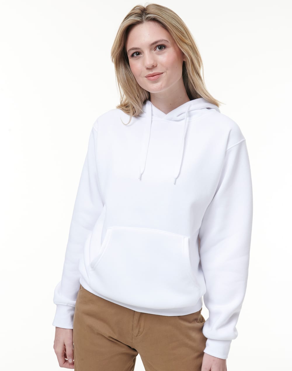 Adult's Close Front  Contrast Fleecy Hoodie SH-FL09