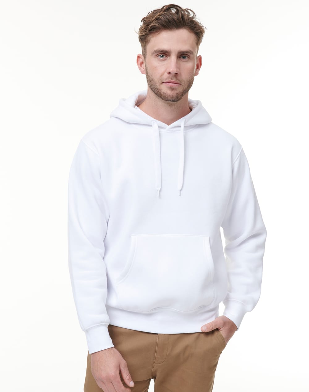 Adult's Close Front  Contrast Fleecy Hoodie SH-FL09